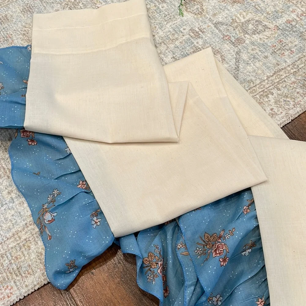 Vintage 80s curtain panel